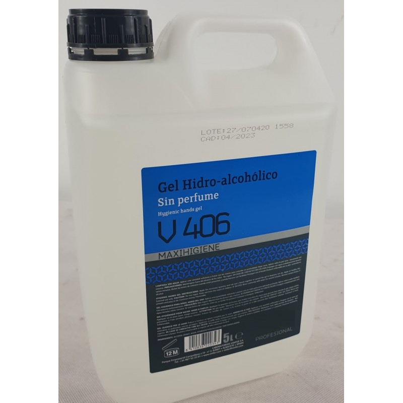 GEL HIDROALCOHÓLICO GARRAFA 5 L
