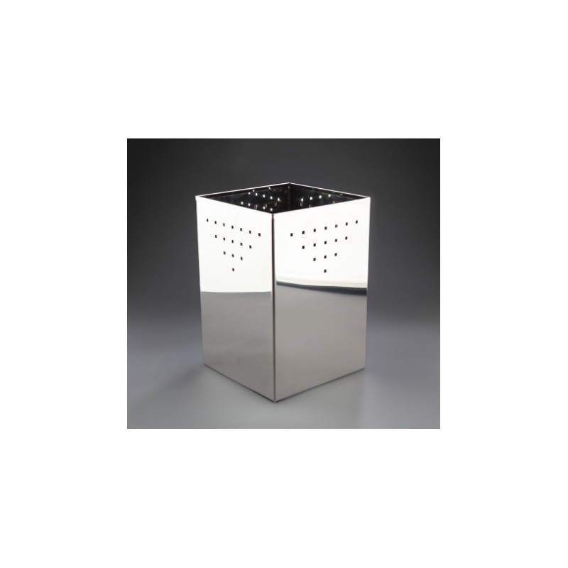 PAPELERA CUADRADA ACERO INOXIDABLE