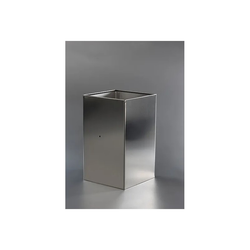 PAPELERA CUADR. INOX BRI. 10 L