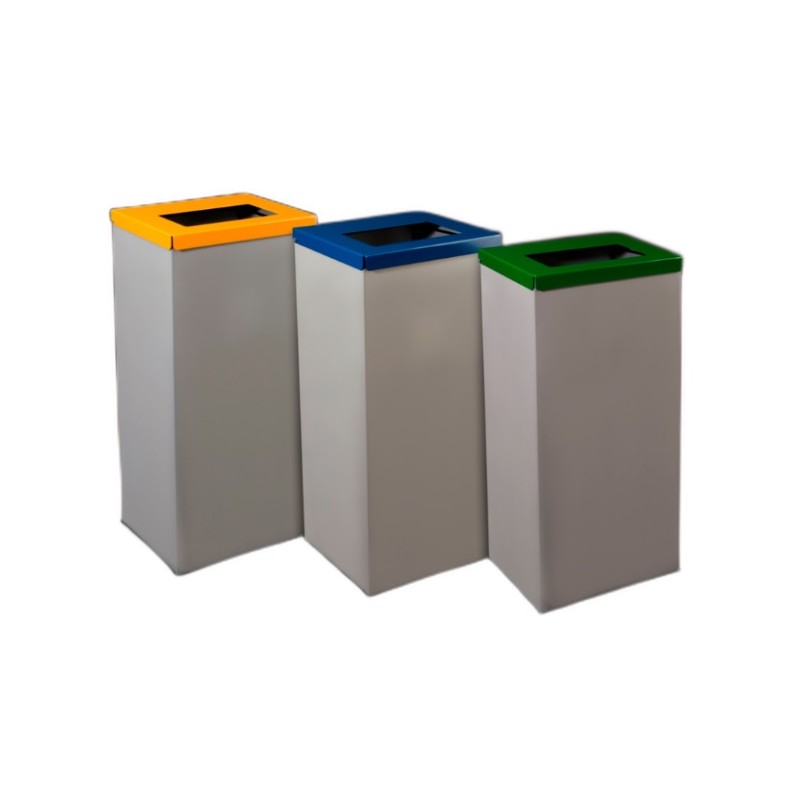 PAPELERA RECICLAJE 3x70 LITROS