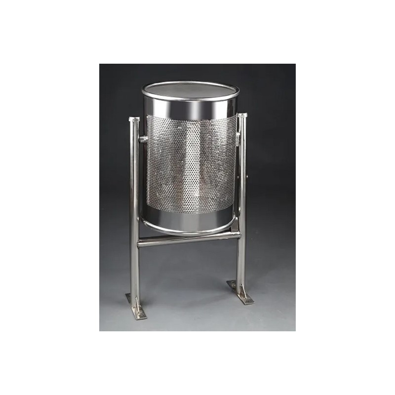 PAPELERA CIRCULAR 75 LITROS INOXIDABLE