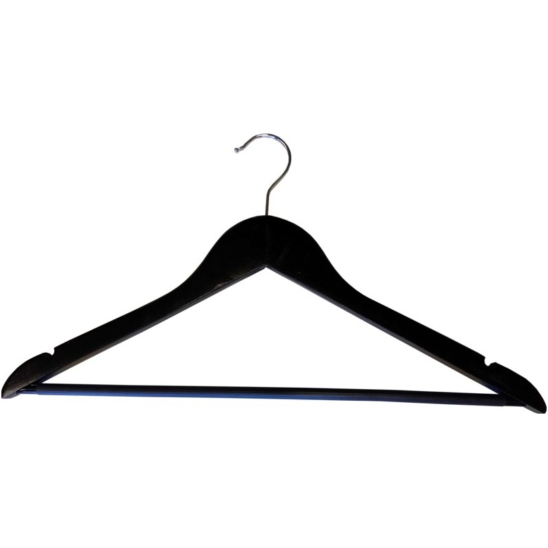 PERCHA MADERA 45 CMS COLOR NEGRO