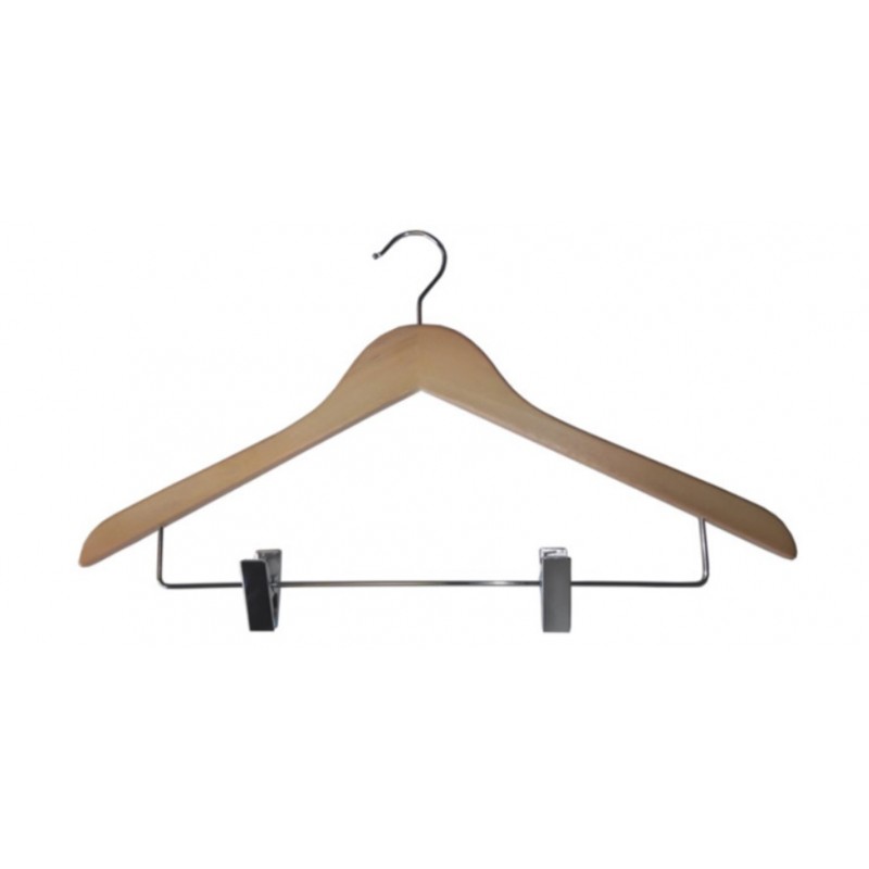 Percha madera c/pinzas